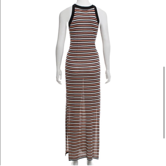 GANNI Suki Glitter Striped Maxi Dress XS - Picture 4 of 10